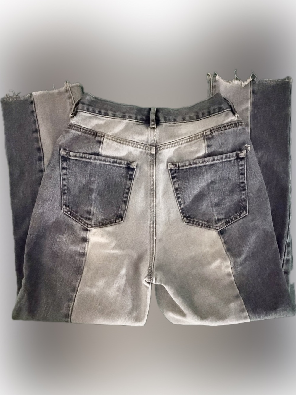 PacSun High Rise Straight Two-Tone Colorblock Jeans Size 27 - Picture 2 of 11